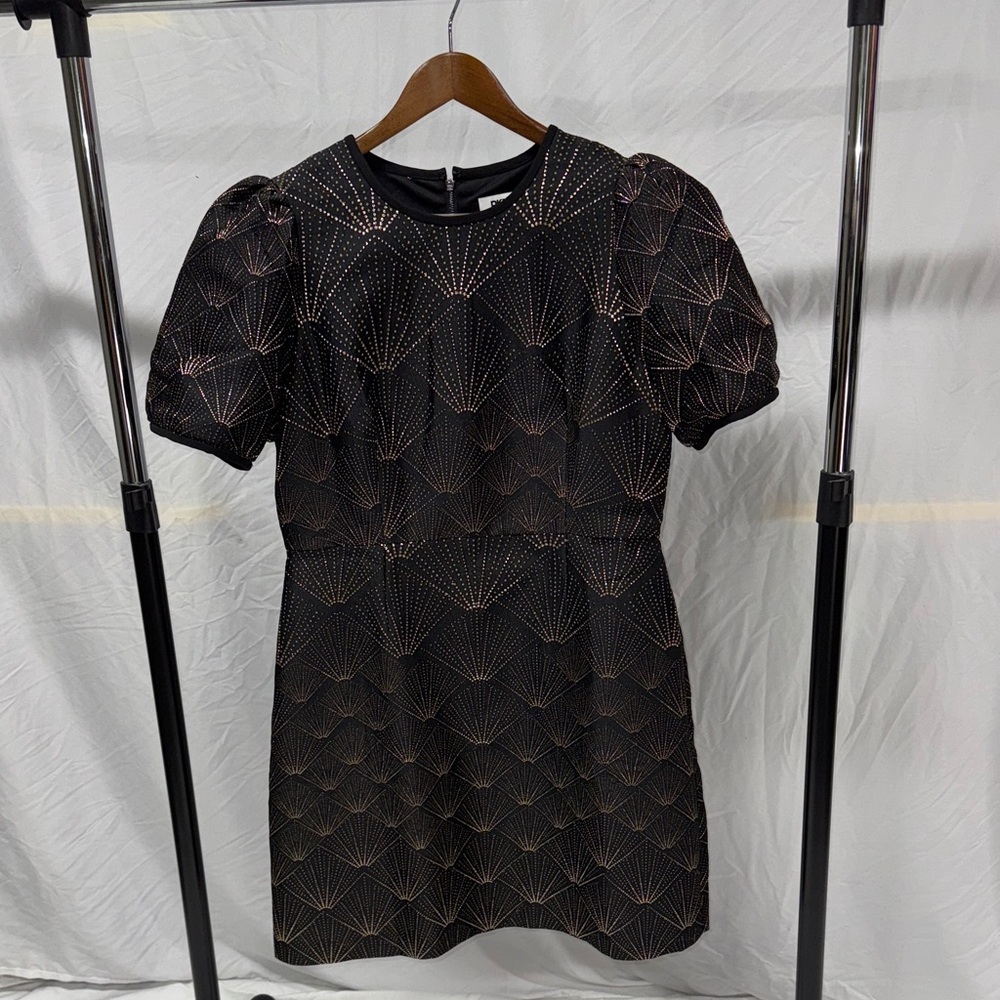 DKNY Black and Gold Mini Dress